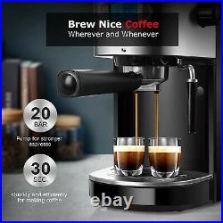 Espresso Machine 20 Bar Expresso Coffee Maker with Milk Frother Wand 1350W