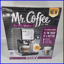 Espresso Maker and Cappuccino Machine Mr Coffee Silver BVMC-EM6701SS Untested