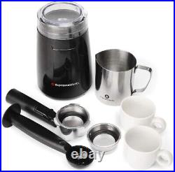 EspressoWorks 7 Pc All-in-One Espresso & Cappuccino Maker Machine Barista Bundle