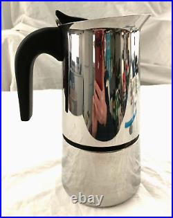 GB Moka Pot 10 Cup Coffee Espresso Maker Stainless Guido Bergna Made in Italy