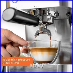 GEEPAS 15 Bar Espresso Coffee Maker Machine with Milk Frother 1.8L Tank