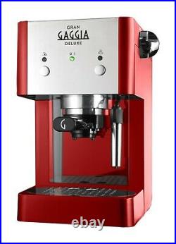 Gaggia Gran Deluxe Red Manual Espresso and Cappuccino Coffee Machine Maker