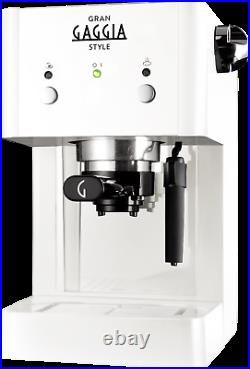 Gaggia Gran White Manual Espresso and Cappuccino Coffee Machine Maker
