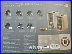 German Pool 7 size of pods fit / Espresso/Cappuccino/Multi-Capsule Coffee Maker