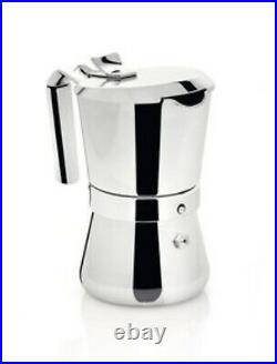 Giannina Giannini 6/3 Cup High Polished Stainless Steel Coffee Maker