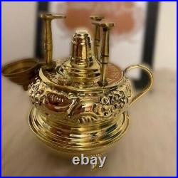 Handmade Copper 100% Brass Turkish Coffee Maker Alcohol Burner With Pot Antique
