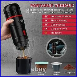 Haoyeya Portable Coffee Maker 12V Car Coffer Maker Mini Travel Espresso Machine
