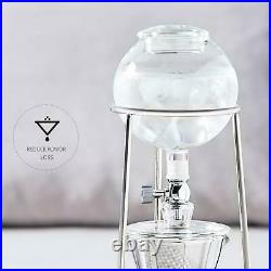 Iced Coffee Maker Cold Brew Coffee Dripper Glass Pot Rustproof for Barista