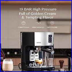 JASSY Espresso Coffee Machine Cappuccino Maker with 20 BAR Pump & Powerful Mi