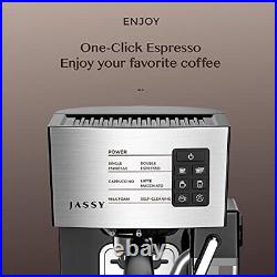 JASSY Espresso Coffee Machine Cappuccino Maker with 20 BAR Pump & Powerful Mi