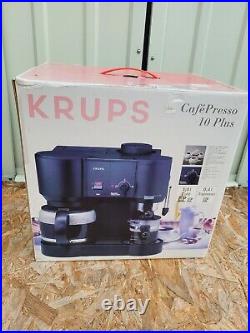 KRUPS CafePresso 10 Plus Espresso & Cappuccino Maker Filter Coffee Read Descript