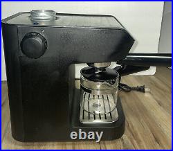 KRUPS XP1020 Steam Espresso Machine Coffee Maker 4 Cup Glass Carafe Black