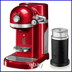 KitchenAid Artisan Nespresso Candy Apple Coffee Maker & Aeroccino 3