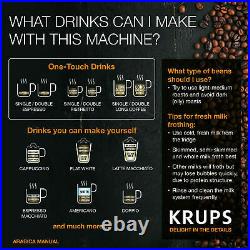 Krups EA8100 NEW Bean to Cup Coffee Machine Automatic Espresso Maker Carbon b