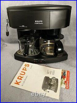 Krups II Caffe Duomo Type 985 Black Espresso Machine Coffee Maker Tested Works