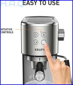 Krups Virtuoso XP442C40 Espresso and Coffee Maker with Milk Frothing Wand