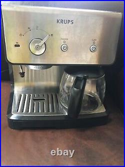 Krups XP2010 Combination Unit 10 Cup Coffee Maker/Espresso Machine Preowned