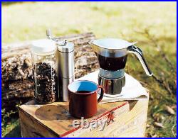 LOGOS See Through Stovetop Espresso Coffee Maker 300 Percolator 6 cups Japan DHL