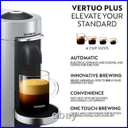 Magimix Nespresso Vertuo Plus M600 Coffee Machine Silver, (11389)