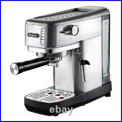 Metal Slim Barista Espresso Coffee Maker Machine & Milk Frother, Ariete 1380
