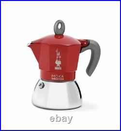 - Moka Induction, Moka Pot, Suitable for all Types of Hobs Espresso 2 Cups Red