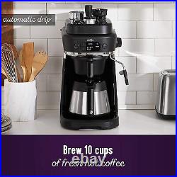 Mr. Coffee All-in-One Coffee Maker10-Cup Thermal Carafe Espresso Frother Black