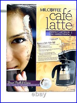 Mr. Coffee Cafe Latte Maker BVMC-EL1 2 Cup Black Never Opened Box Damage
