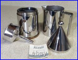 NEW! Alessi La Conica Espresso/Coffee Maker Mirror Polished Aldo Rossi 90002/6