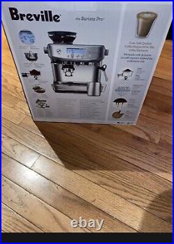 NEW Breville Barista BES878BTR Pro Espresso Maker Black Truffle Coffee Machine