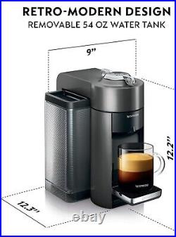 Nespresso Vertuo Coffee Espresso Maker by De'Longhi, Graphite Metal NEW