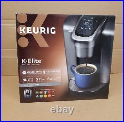 New Keurig K-Elite K-Cup Pod Coffee Maker, Iced Coffee Capability Brushed Silver