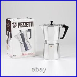 Pezzetti 14 Cup Aluminium Stove-Top Espresso Coffee Maker Italian-Made Moka Pot