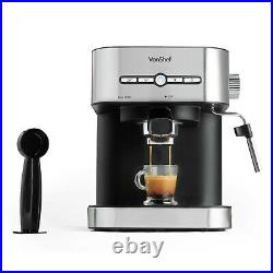 Professional 15 Bar Espresso Coffee Maker Machine 2 Cup With Milk Frother 1.5L