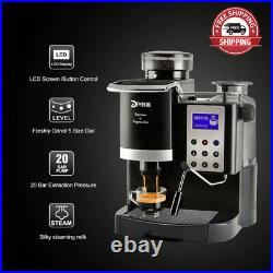 Professional Espresso Coffee Machine Maker burr Grinder Milk Warmer All In One