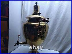 Russian Handcrafted 25 Brass Samovar Coffee Tea Maker Urn Water Heater Kette