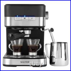 SALTER Caffé Espresso Pro Coffee Machine, Milk Frothing Wand, Steel Filter