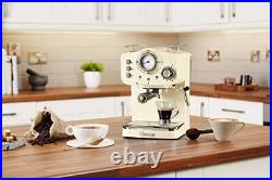 SK22110CN Retro Espresso Coffee Machine with Milk Frother, Steam Pressure