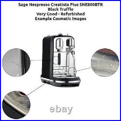 Sage Nespresso Creatista Plus SNE800BTR Coffee Machine Maker Black Truffle. /