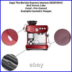 Sage The Barista Express Impress SES876RVC Coffee Machine Maker Red Velvet Cake