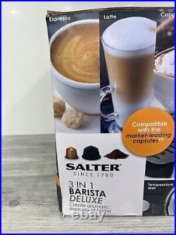 Salter 3 In 1 Barista Deluxe 19-Bar Coffee Maker Machine 2 Cup Black (EK462)