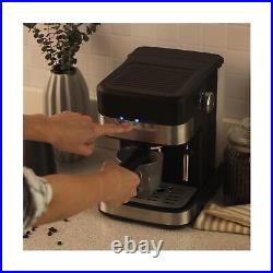Salter EK4623 Caffé Espresso Pro Coffee Machine, 15-Bar Pressure Pump, Ba