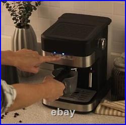 Salter EK4623 Caffé Espresso Pro Maker, 15-Bar Pressure Pump, Barista-Style Coffee