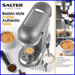 Salter Espirista Coffee Machine, 15-Bar 1.4 L Water Tank, 1465 W, Silver