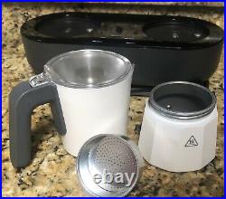 Seven&Me Espresso Machine with Milk Frother Moka Pot Coffee Latte Maker Electric