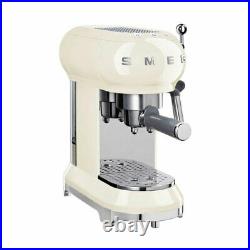 Smeg ECF01CRUK 15 Bar Coffee Machine Maker 1L Pod Ground Coffee Cream C Grade