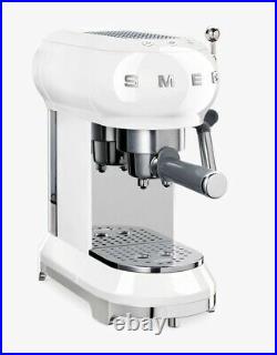 Smeg ECF01WHUK 15 Bar Coffee Machine Maker 1L Pod Ground Coffee White C Grade
