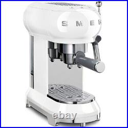 Smeg ECF01WHUK Espresso Coffee Machine White Retro