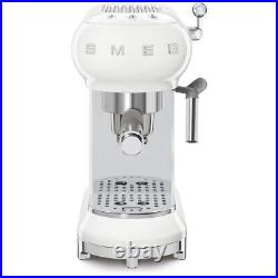 Smeg ECF01WHUK Espresso Coffee Machine White Retro