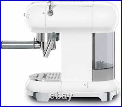 Smeg ECF01WHUK NEW Filter Coffee Machine Pump Espresso Maker Retro 1350W White