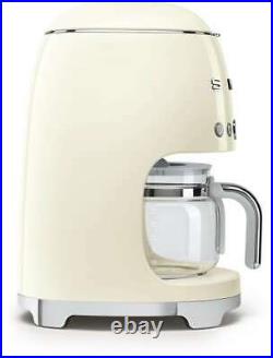 Smeg Retro Style Coffee Maker Machine, 17.3 x 12.8 x 11.3, Cream